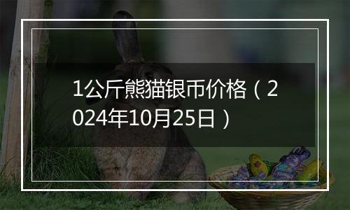 1公斤熊猫银币价格(2024年10月25日)