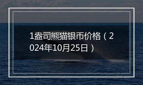 1盎司熊猫银币价格(2024年10月25日)