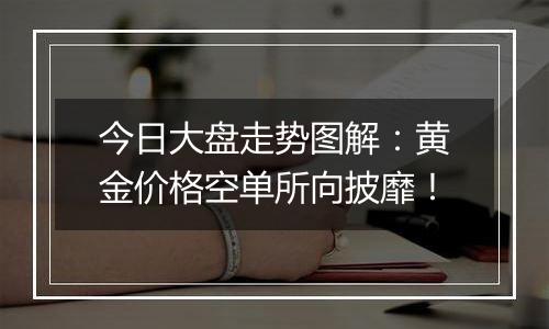 今日大盘走势图解：黄金价格空单所向披靡！
