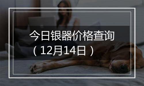 今日银器价格查询(12月14日)