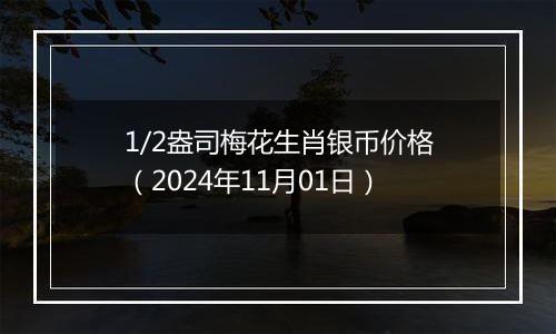 1/2盎司梅花生肖银币价格(2024年11月01日)