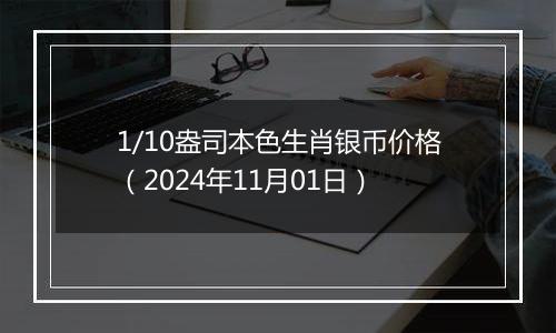 1/10盎司本色生肖银币价格(2024年11月01日)
