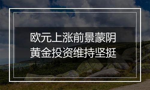 欧元上涨前景蒙阴 黄金投资维持坚挺