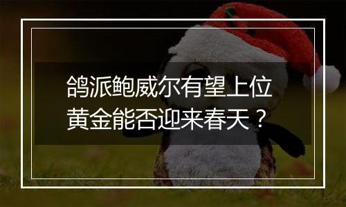 鸽派鲍威尔有望上位 黄金能否迎来春天？
