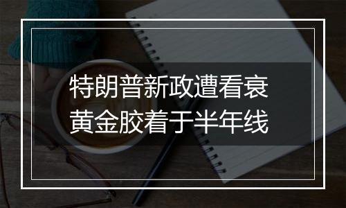 特朗普新政遭看衰 黄金胶着于半年线