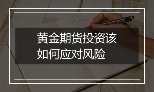 黄金期货投资该如何应对风险