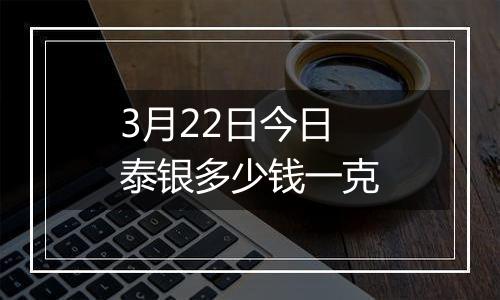 3月22日今日泰银多少钱一克