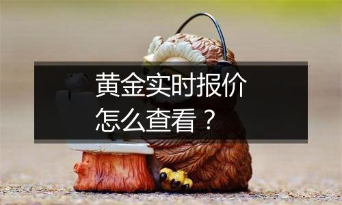 黄金实时报价怎么查看?