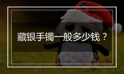 藏银手镯一般多少钱?