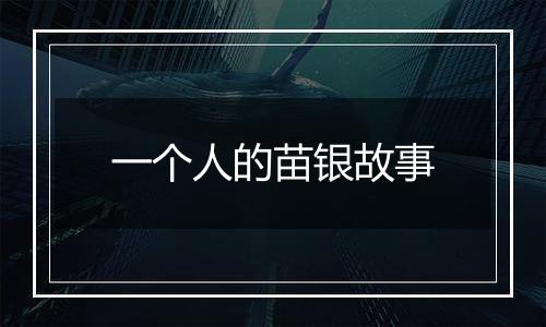 一个人的苗银故事