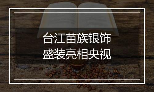 台江苗族银饰盛装亮相央视