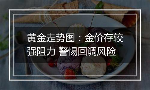 黄金走势图:金价存较强阻力 警惕回调风险