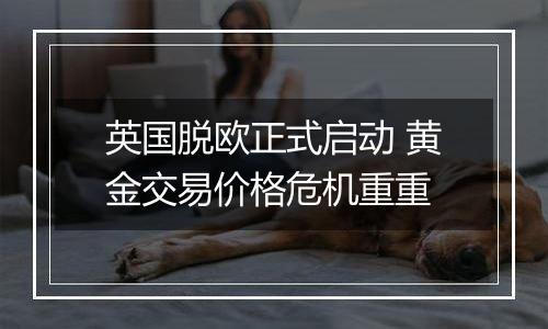 英国脱欧正式启动 黄金交易价格危机重重
