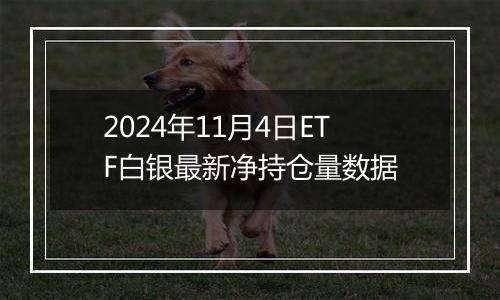2024年11月4日ETF白银最新净持仓量数据