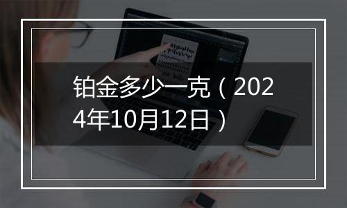 铂金多少一克(2024年10月12日)