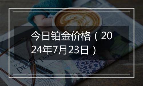 今日铂金价格(2024年7月23日)
