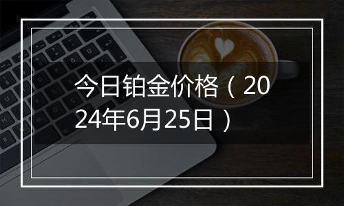 今日铂金价格(2024年6月25日)