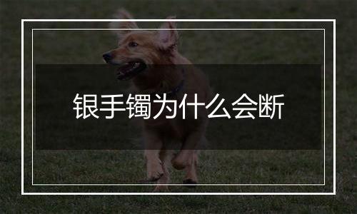 银手镯为什么会断