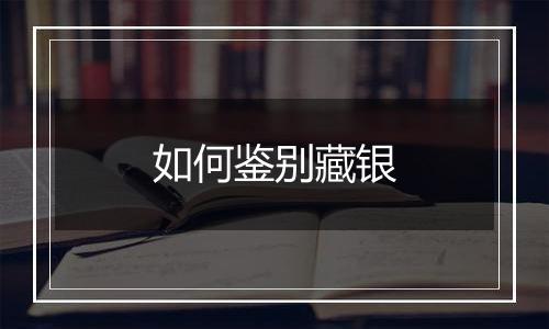 如何鉴别藏银