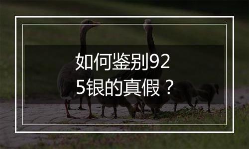 如何鉴别925银的真假?