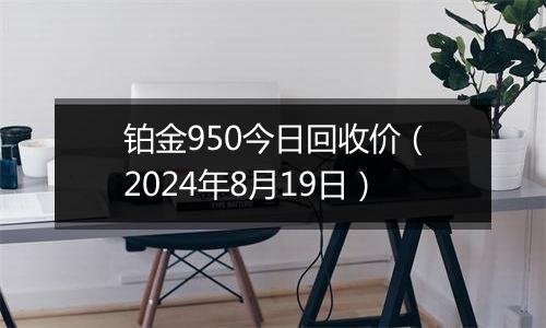 铂金950今日回收价（2024年8月19日）