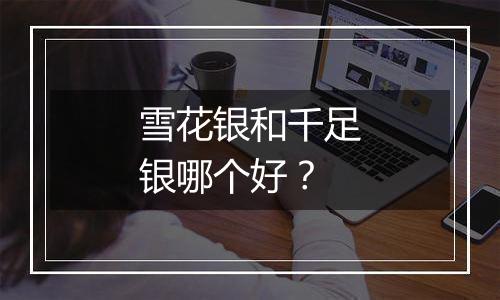 雪花银和千足银哪个好?