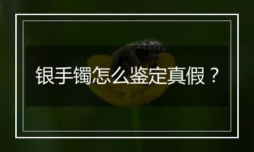 银手镯怎么鉴定真假?