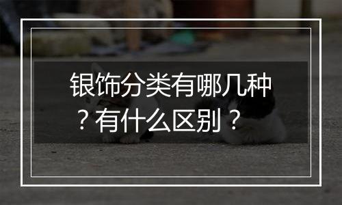 银饰分类有哪几种?有什么区别?