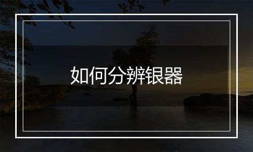 如何分辨银器