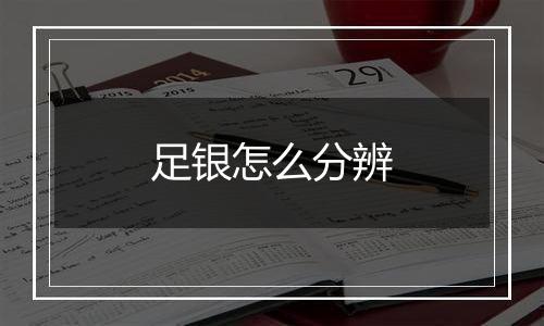 足银怎么分辨