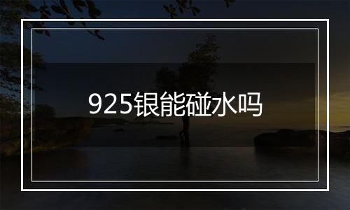 925银能碰水吗
