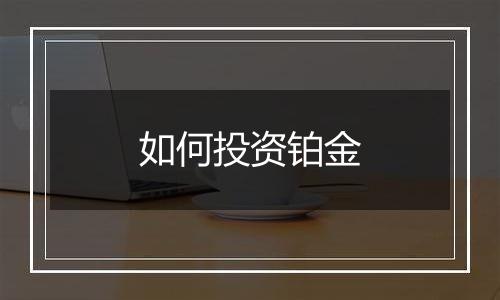 如何投资铂金