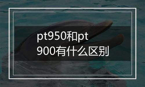 pt950和pt900有什么区别