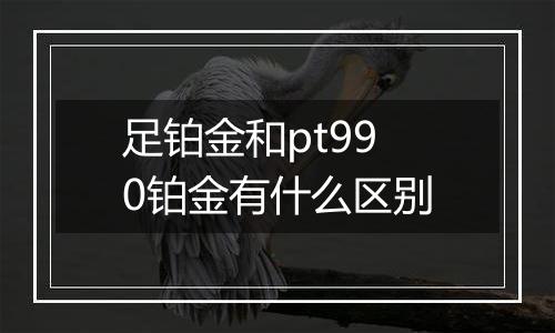 足铂金和pt990铂金有什么区别