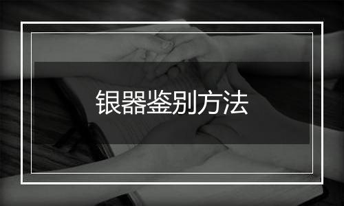 银器鉴别方法