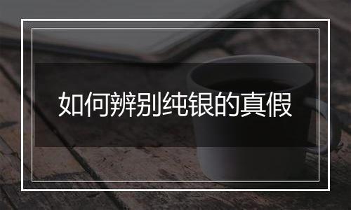 如何辨别纯银的真假