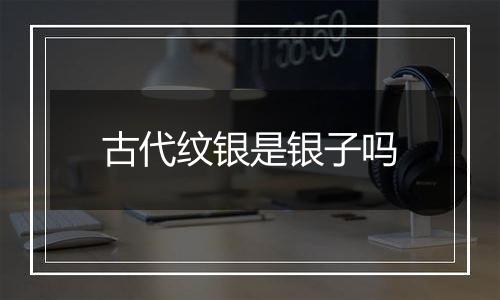 古代纹银是银子吗