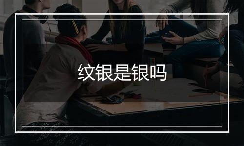 纹银是银吗