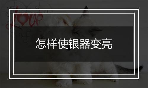 怎样使银器变亮