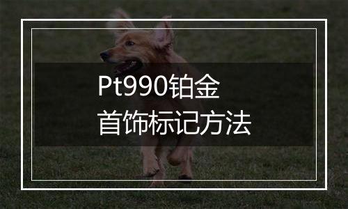 Pt990铂金首饰标记方法