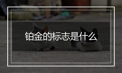 铂金的标志是什么