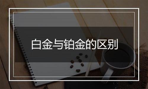 白金与铂金的区别