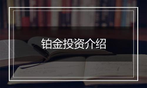 铂金投资介绍