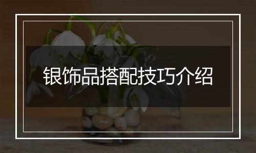 银饰品搭配技巧介绍