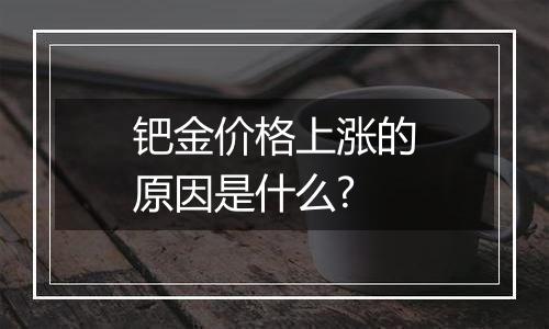 钯金价格上涨的原因是什么?