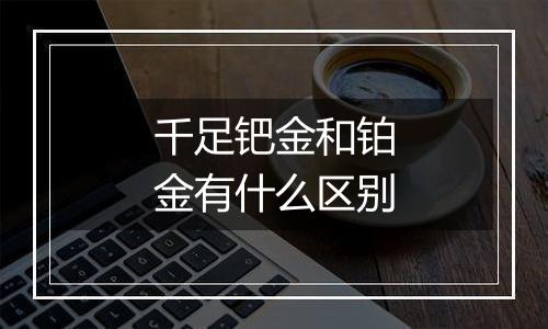 千足钯金和铂金有什么区别