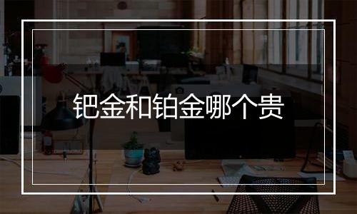 钯金和铂金哪个贵