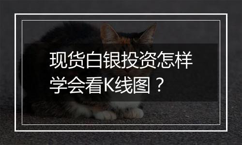 现货白银投资怎样学会看K线图?