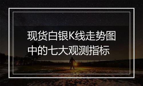 现货白银K线走势图中的七大观测指标