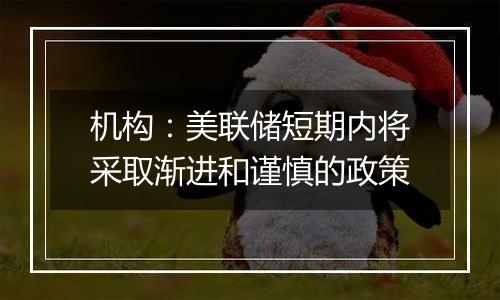 机构:美联储短期内将采取渐进和谨慎的政策